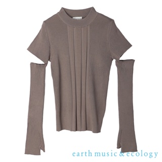 earth music&ecology 短袖壓紋套頭針織衫-附袖套(1D23L2C0100)