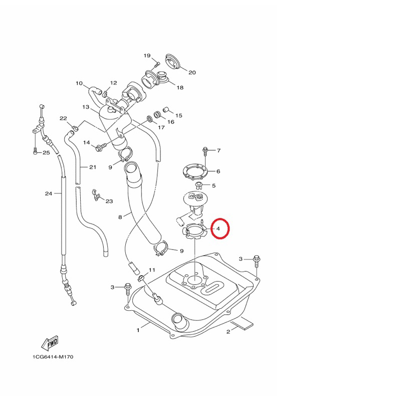 YAMAHA 原廠 勁戰 新勁戰 一 二 三 代 AERO ZERO CUXI 封圈 料號：5CA-2414G-01