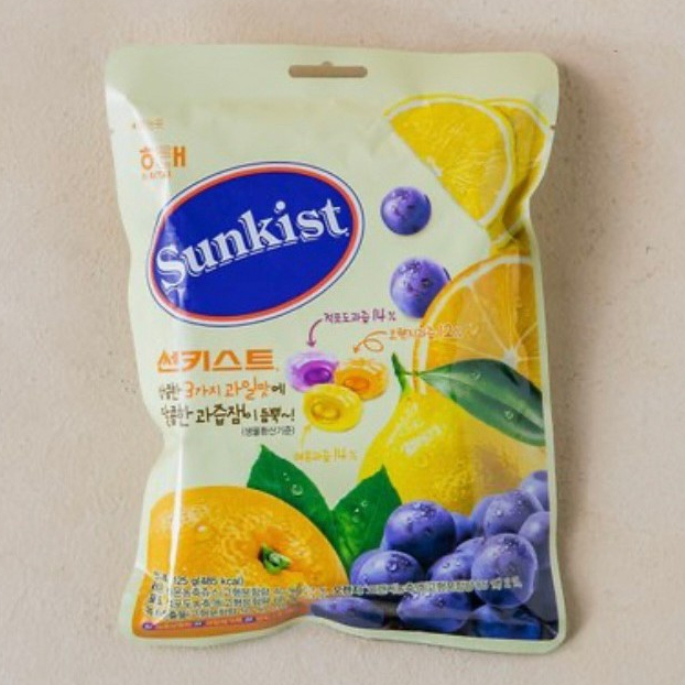 ［預購］海太 夾心水果糖 125g SunKist Candy 葡萄 橘子 檸檬 水果糖🇰🇷韓國代購