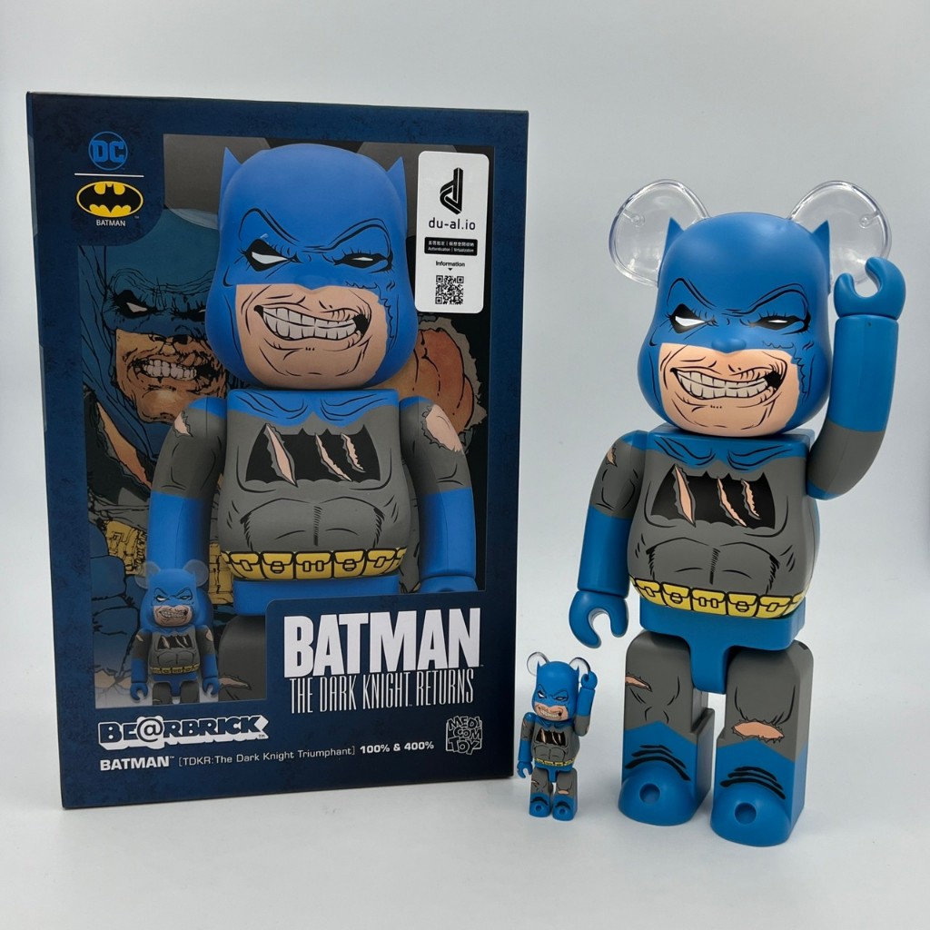 Be@rbrick BEARBRICK BATMAN TDKR  DC蝙蝠俠 黑暗騎士歸來 藍 400% 100%