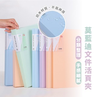 嘉義出貨 {臺灣收納王} 莫蘭迪彩色防水檔案夾 多頁檔案夾 活頁資料夾 桌面佈置袋 A4檔案夾 檔案資料夾