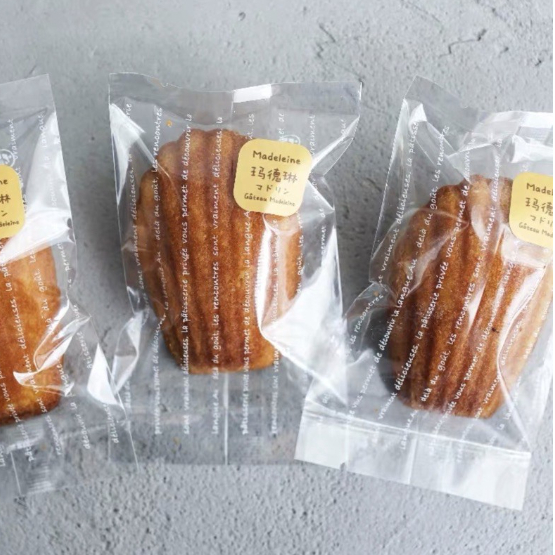 【小腹婆嚴選】包裝袋 英法文透明 費南雪 瑪德蓮 磅蛋糕 雪Q餅 餅乾 包裝袋 封口袋 機封袋