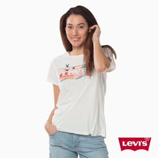 Levis 女款 短袖T恤 夕陽Logo 白 17369-0319