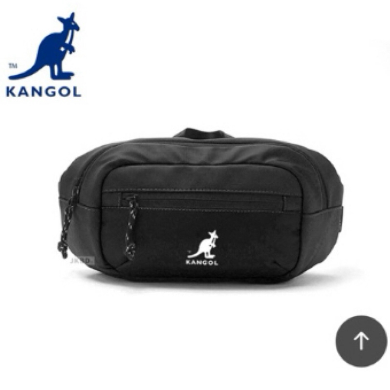 Kangol經典胸包-側背腰包-黑色（全新商品）