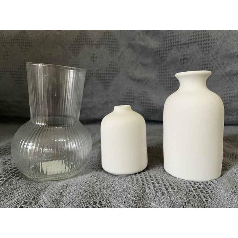 [台灣現貨]ins陶瓷花瓶 ikea 玻璃花瓶（仿真花另售）