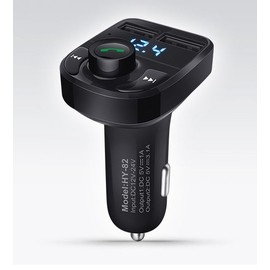 臺灣現貨=韓國現代車用藍芽MP3播放器TF插卡FM音樂播放USB充電快充電瓶電壓偵測藍芽4.0擴音電話HY-82
