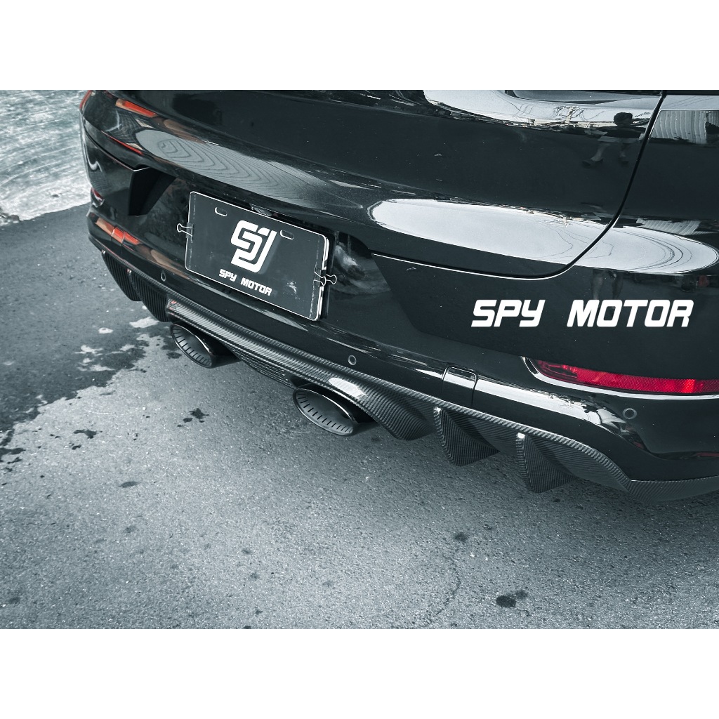 【SPY MOTOR】保時捷 Porsche Cayenne Coupe Turbo GT樣式乾碳纖維中出後下巴