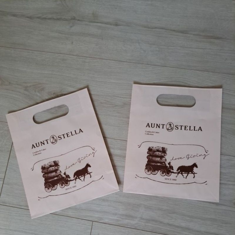 全新百貨公司AUNT STELLA手提袋詩特莉購物紙袋AUNT STELLA包裝袋購物提袋餅乾袋