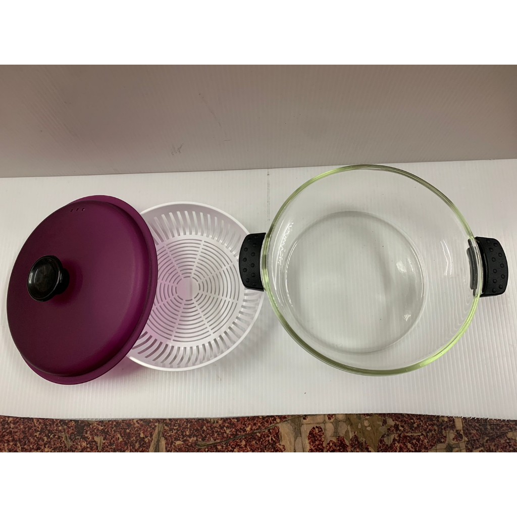 沙拉碗】2.2L微波蒸烤兩用鍋 SP-1806 餐具 料理碗 調理碗 瀝水洗菜碗 收納容器 可進微波爐 烤箱 電鍋