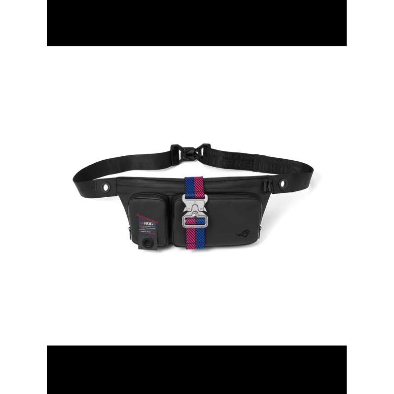 華碩 ROG SLASH HIP BAG 腰包 防潑水材質/YKK拉鍊設計/多功能收納口袋