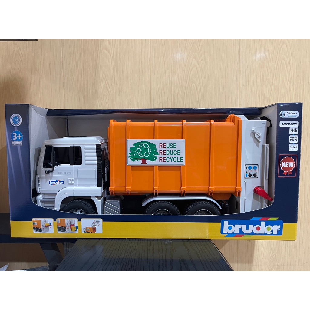 JCT-BRUDER 1：16 橘白垃圾車 027728