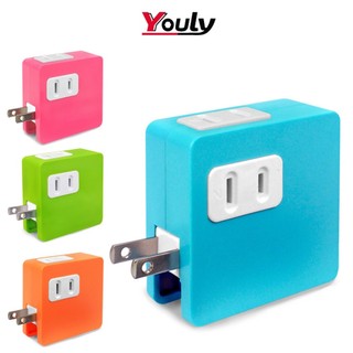 Youly 悠麗 2A雙USB炫彩充電插座 SD-22U