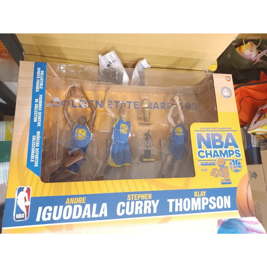 mcfarlane NBA 勇士隊 Curry Thompson Iguodala 麥法蘭 公仔 總冠軍盒組