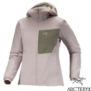 【ARCTERYX 始祖鳥】女 款超輕保暖透氣抗水耐磨連帽外套 Proton LT 保暖夾克_暖石灰_30105