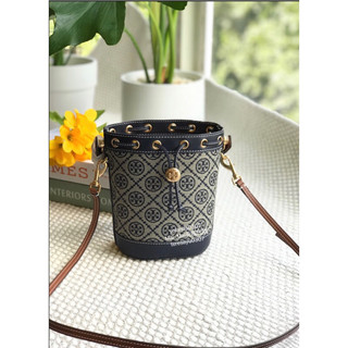 TORY BURCH/TB monogram水桶包 緹花水桶包 手提包 斜背包 側背包