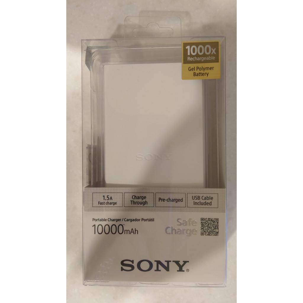 【全新未使用】SONY 新力牌 CP-V10B 10000mAh 行動電源 白色 附 Micro USB線
