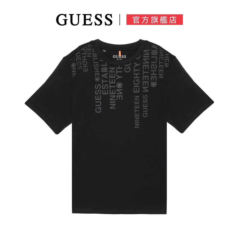 【GUESS】特色編碼字母短T-兩色可選