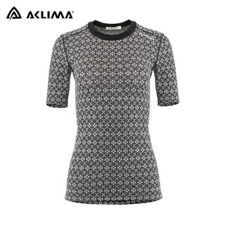 挪威[ACLIMA]DE Glitre T-Shirt W 女提花短袖上衣 / 圖樣羊毛 / 無車縫觸感 #108470
