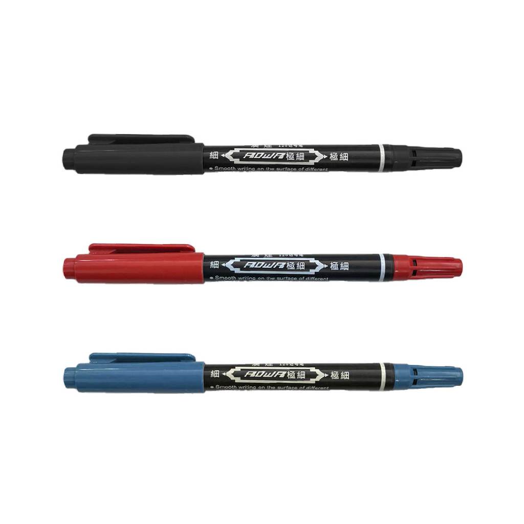 雙頭油性奇異筆 紅/藍/黑【佳瑪】標記 奇異筆 簽字筆 記號筆 麥克筆