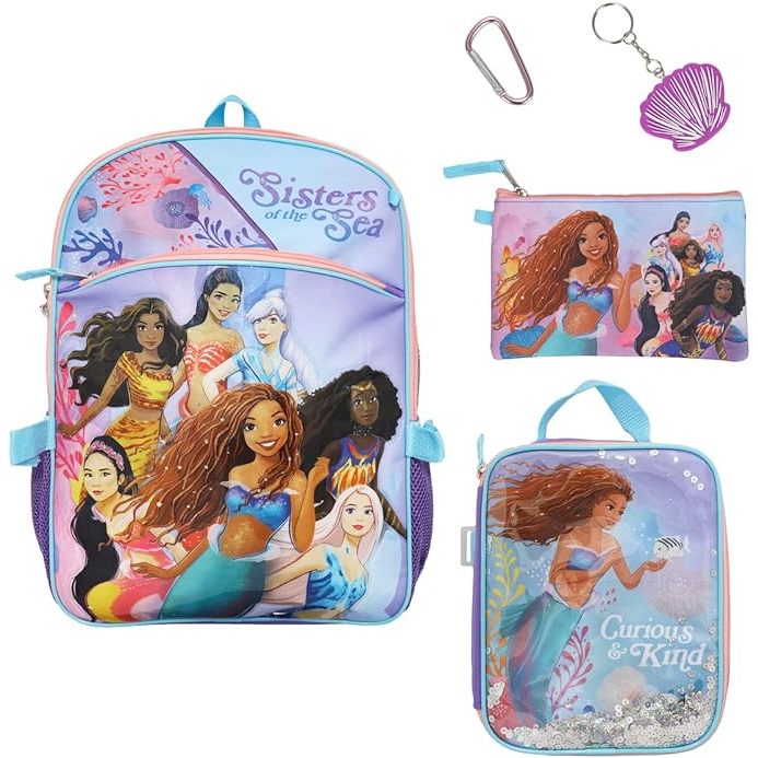 預購👍正版空運👍美國迪士尼 Mermaid 小美人魚 後背包 背包 書包 兒童書包電影版餐袋筆袋