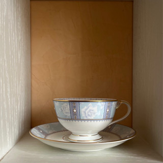 則武noritake 三色堇咖啡杯（一杯一盤）