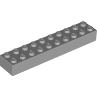 LEGO 樂高 3006 92538 淺灰 顆粒磚 Brick 2x10 4617862