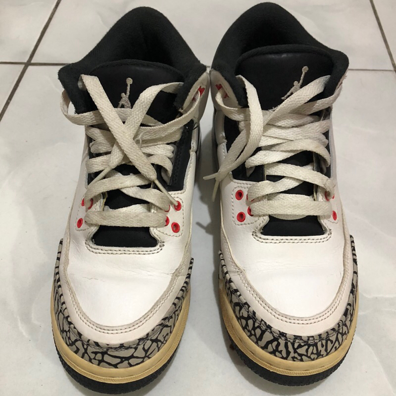 air jordan3代 喬丹 爆裂紋 白黑 經典配色