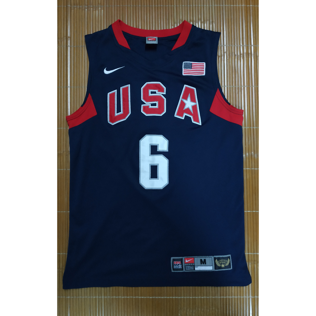 Nike｜LeBron James 詹姆斯｜2008奧運 美國隊 USA 客場藍 球衣 類AU M號