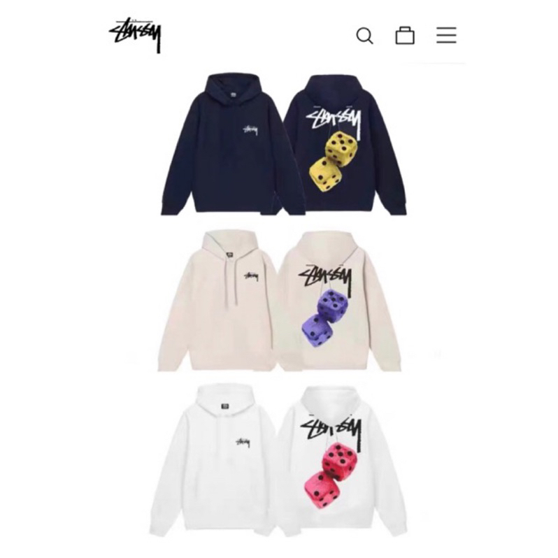 美版STUSSY HOODIE 骰子 正品代購 內薄絨 澳洲潮流 連帽長袖T恤 零碼 偏大 寬鬆