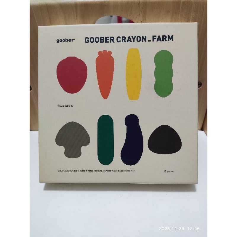 韓國 goober crayon_farm農場蔬菜蠟筆（二手）