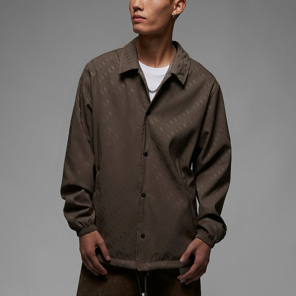 S.G NIKE Jordan Jacket DV7617-274 咖啡棕 男款 滿版 襯衫領 休閒 外套