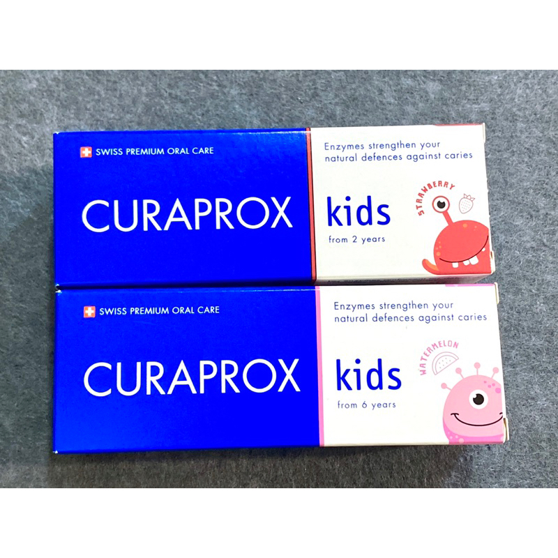 瑞士進口CURAPROX 酷瑞絲兒童含氟牙膏✲幼兒專用✲西瓜草莓水果口味 🌈無毒抗菌防蛀牙