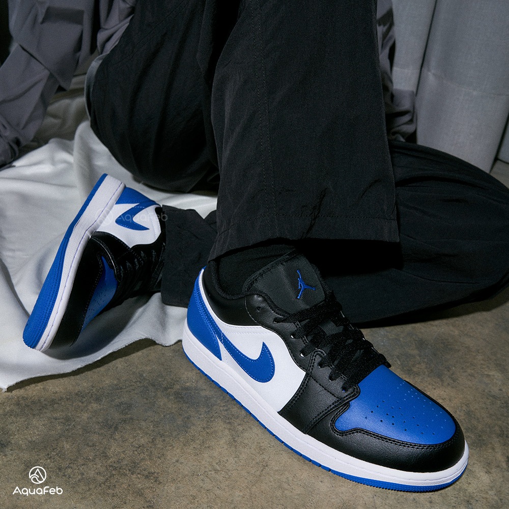Nike Air Jordan 1 Low Bred Toe 男 閃電藍 黑腳趾 低筒 休閒鞋 553558-140