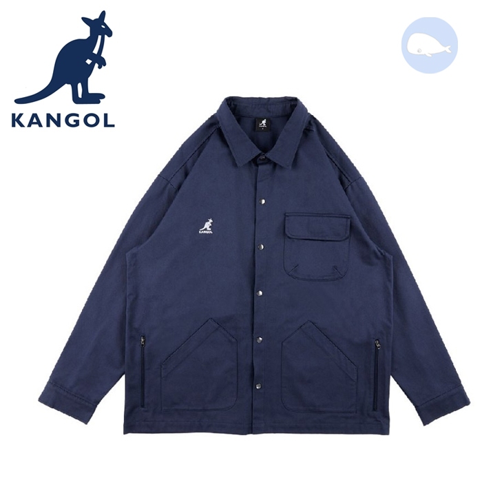 【小鯨魚包包館】KANGOL 英國袋鼠 秋冬 工裝 外套 63551472 深藍