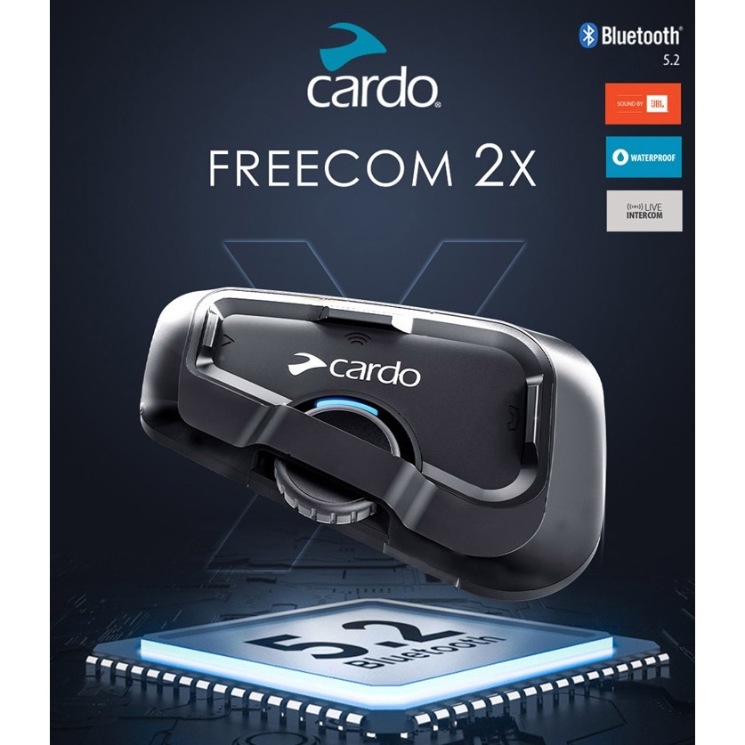 【官方授權經銷】【Cardo】FREECOM 2X 安全帽通訊藍牙耳機 單耳/雙耳 JBL FM IP67防水防塵