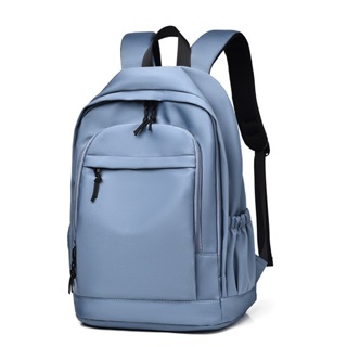 Miioi簡約素色中性雙肩包14吋學生後背包大容量男女通款多層空間大學生電腦背包書袋書包