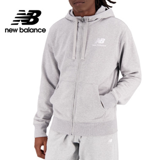 [麥修斯]NEW BALANCE MJ31536AG 連帽外套 休閒外套 無刷毛 美版 經典款 灰色 男款