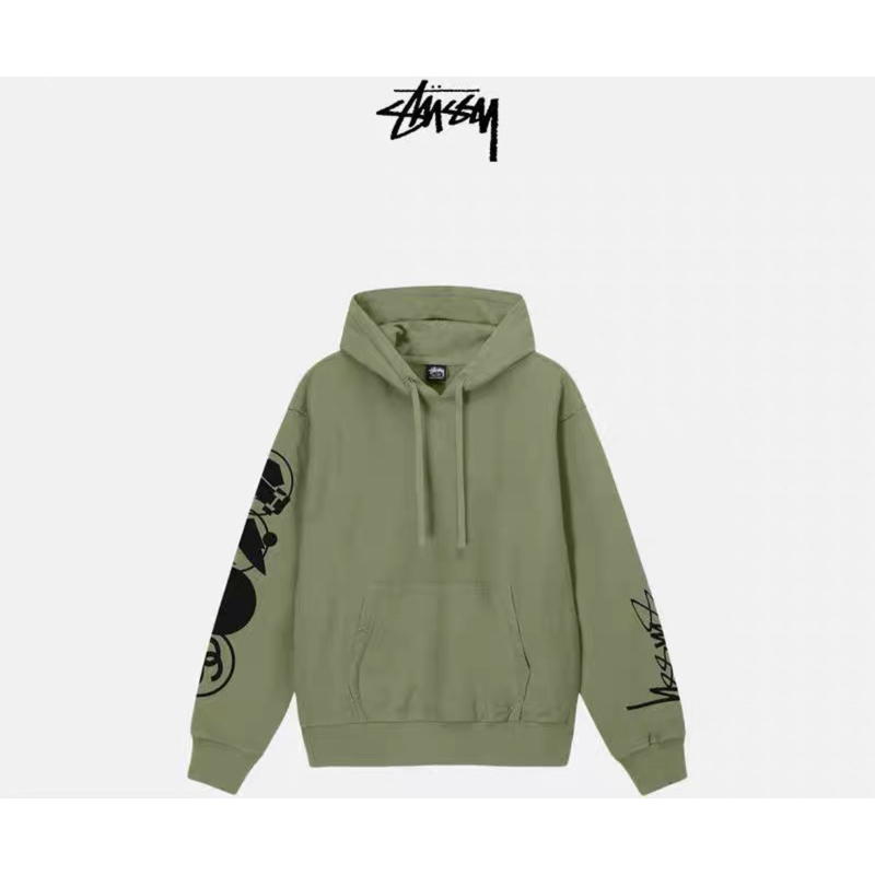 美國代購🇺🇸23 STUSSY HOODIE手臂款 連帽長袖T恤 帽T 正品 潮流 滑板