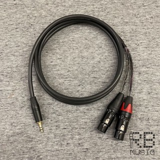 【領券免運】Canare MR202-2AT 兩軌線 總輸出專用線 立體聲 音源線 手工 3.5轉鍍金XLR母頭