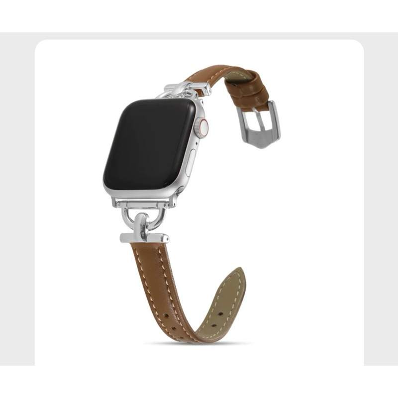 《全新》蘋果錶帶 Appale Watch iWatch8表带apple7女款iwatch6/5/4细款3真皮D字扣SE
