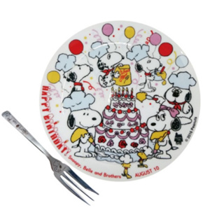 Snoopy 盤子 Woodstock 史努比 糊塗塔克 誕生祭 生日 做蛋糕 氣球