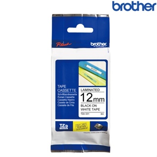 Brother兄弟 TZe-231 白底黑字 標籤帶 標準黏性護貝系列 (寬度12mm) 標籤貼紙 色帶