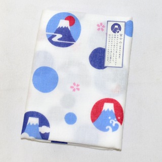 富士山 雙層紗布毛巾 浴巾圍巾頭巾多功能 100%綿 日本製 89x32cm ra777