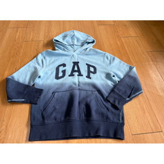 Gap 舒適連帽帽T(內刷毛）漸層藍色（Kids:XL)