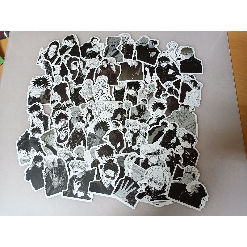 （買1包贈1吊飾） 咒術迴戰 黑白 五條悟 貼紙 防水貼紙 同人