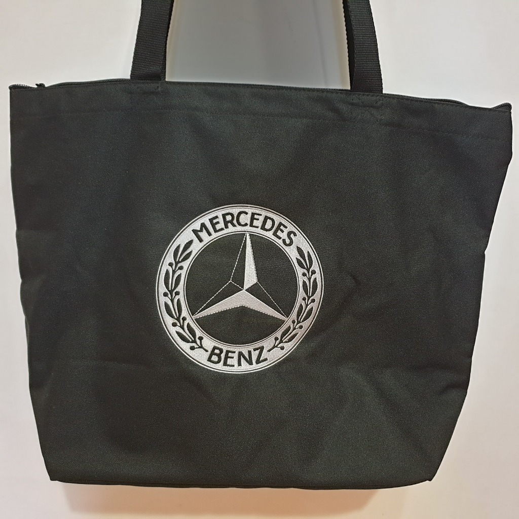 全新 Mercedes-Benz 賓士 原廠 黑色 防潑水 手提袋 帆布 購物袋 旅行袋 側背包 (超大尺寸)