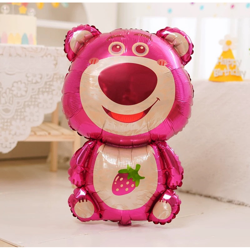 （台灣現貨) 24h出貨 草莓熊 熊抱哥 鋁膜生日氣球裝飾 佈置