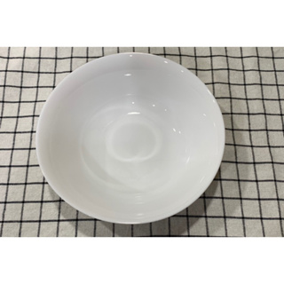 瑕疵品出清 西華SILWA白色強化玻璃湯碗一個 二手出清
