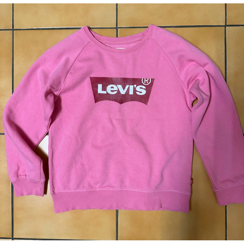 Levis 輕內刷毛 兒童 粉色上衣 150碼