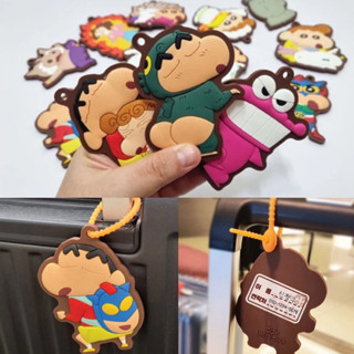 giya shop 韓國正版蠟筆小新行李牌矽膠吊飾盲袋名片牌